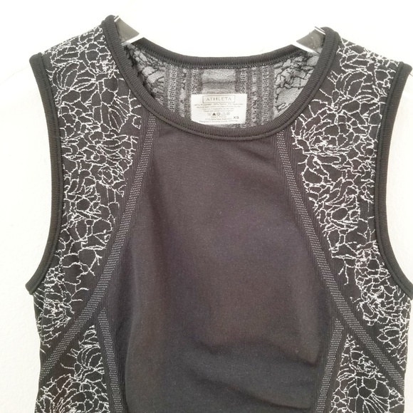 Athleta Fastest Track Sketch Floral Muscle Tank - Picture 4 of 6